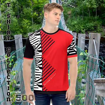 FelinDesign /500 Collection Men's Elegant Red Slim Fit Soft Cotton Casual Fashion T-Shirt - FelinDesign