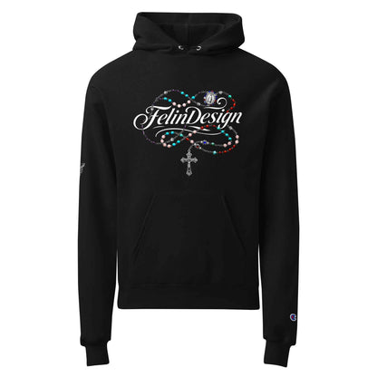 Unisex Champion hoodie FelinDesign Colored Rosary Men's Cotton Crew Neck