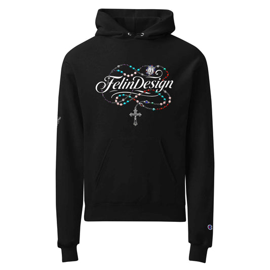 Unisex Champion hoodie FelinDesign Colored Rosary Men's Cotton Crew Neck