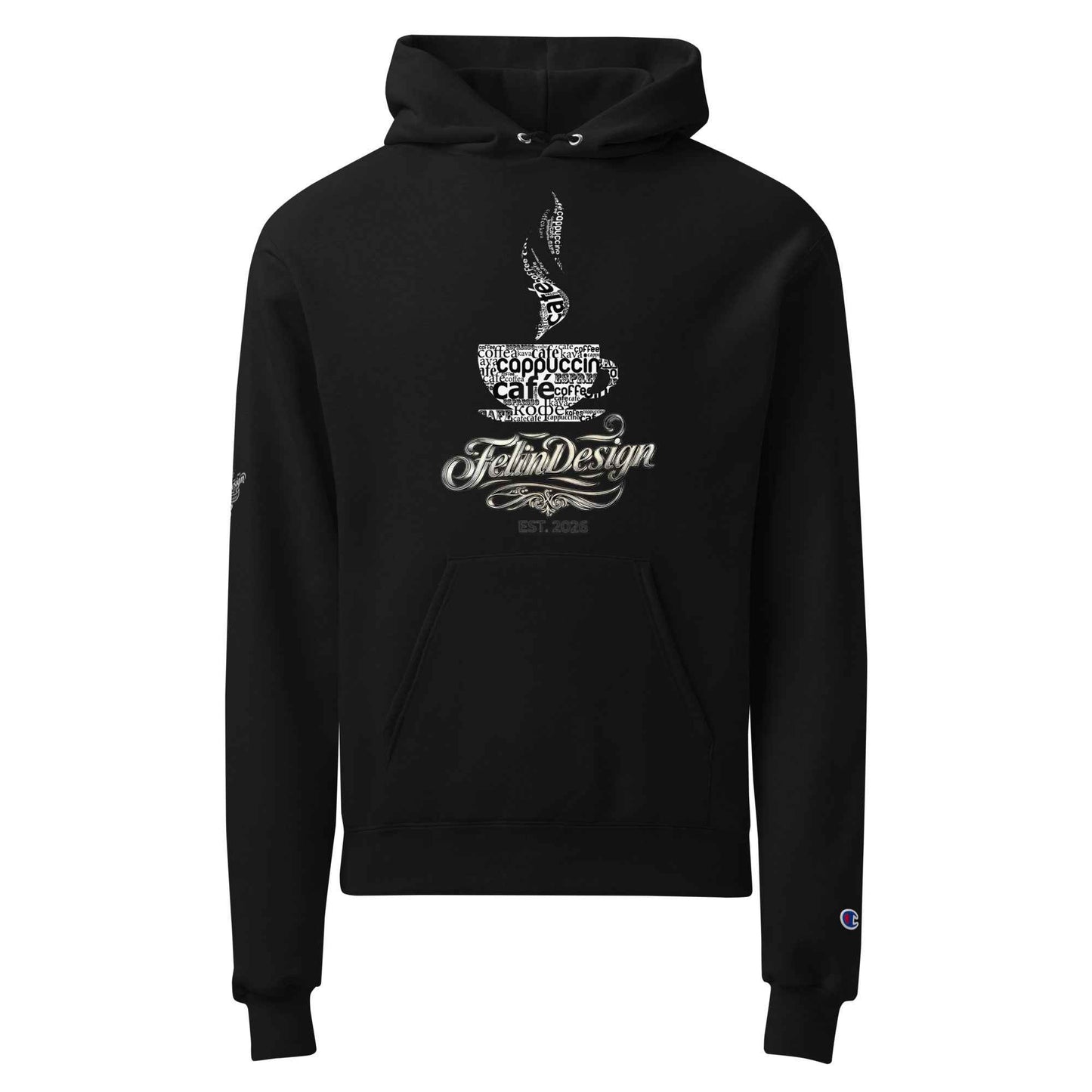 Unisex Champion hoodie Coffee Bar FelinDesign