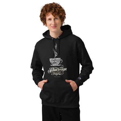 Unisex Champion hoodie Coffee Bar FelinDesign