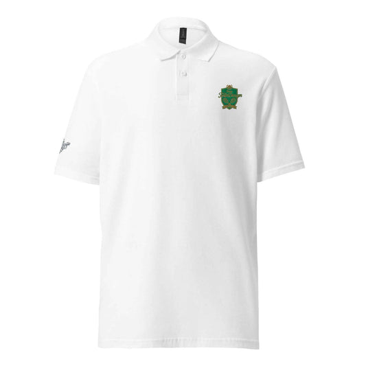 Unisex pique polo shirt Tennis logo Elegant embroidery FelinDesign