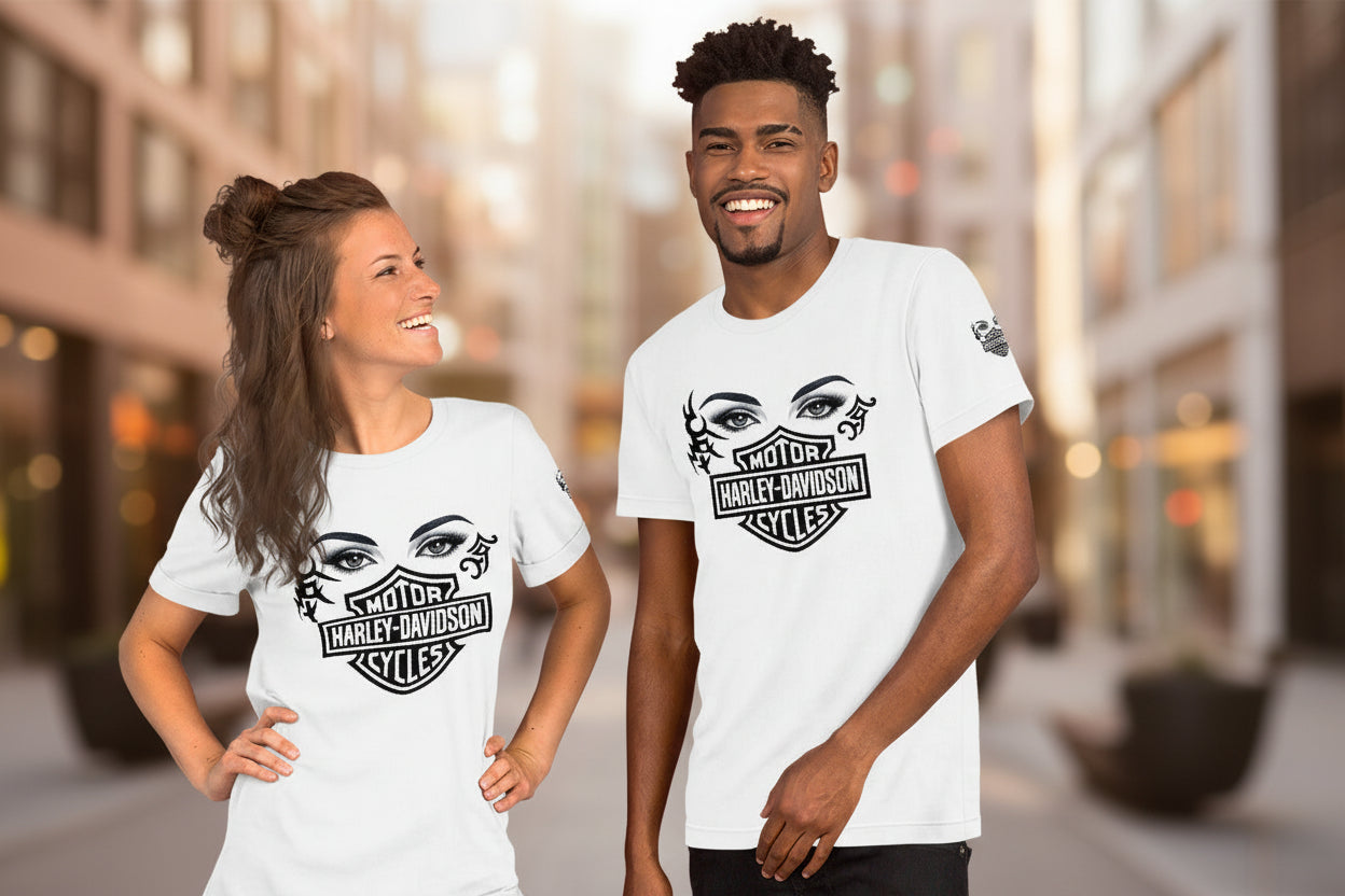 FelinDesign Unisex Harley Davidson T-Shirt Vintage Motorcycle Tee Casual Biker Shirt - FelinDesign