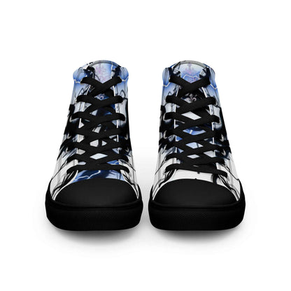Women’s high top canvas shoes FelinDesign Blue lightning - FelinDesign
