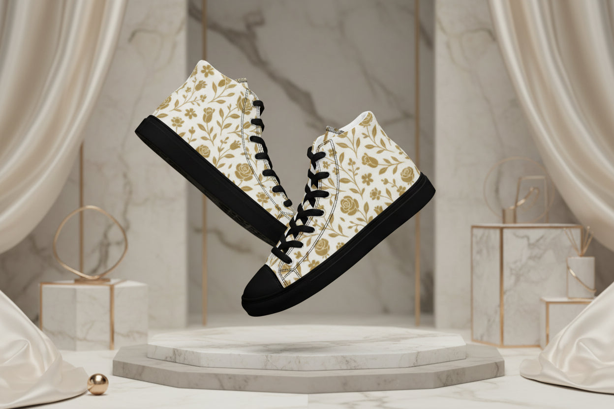 Sneakers Women  FelinDesign Canvas shos High Top Sneakers | Chic Fashion Footwear | Trendy & Comfortable | Size Options Available - FelinDesign