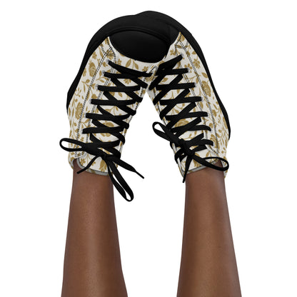Sneakers Women  FelinDesign Canvas shos High Top Sneakers | Chic Fashion Footwear | Trendy & Comfortable | Size Options Available - FelinDesign