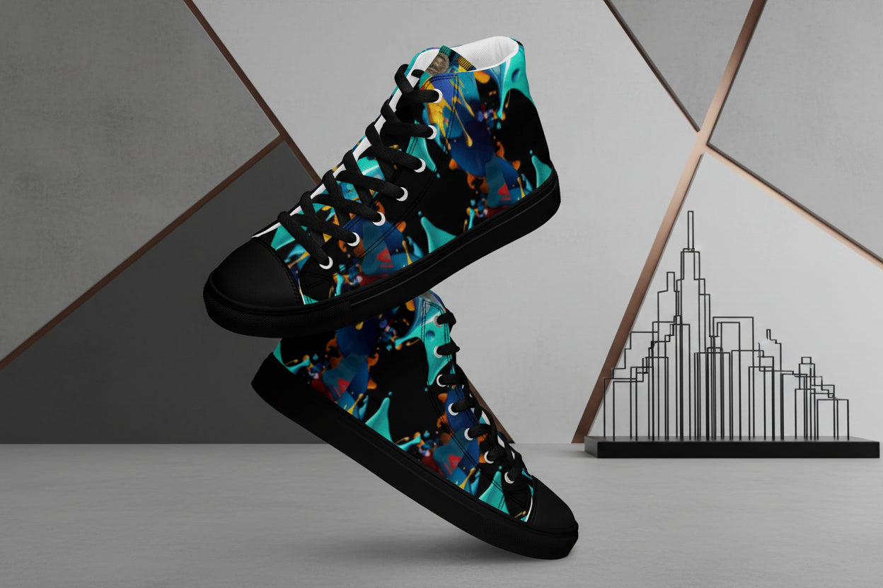 Fashionable Sneakers for Women | Comfy & Trendy Women's Canvas High Tops | Casual Sports Shoes | Stylish Footwear 432 - FelinDesign