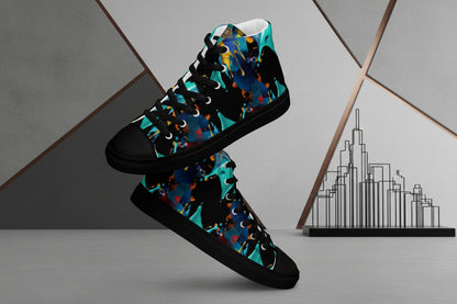 Fashionable Sneakers for Women | Comfy & Trendy Women's Canvas High Tops | Casual Sports Shoes | Stylish Footwear 432 - FelinDesign