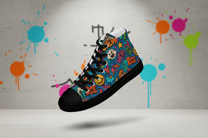 Peace 648 Women's High-Top Sneakers | Comfortable Summer Canvas Shoes | Casual & Unique Style for Summer - FelinDesign