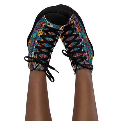 Peace 648 Women's High-Top Sneakers | Comfortable Summer Canvas Shoes | Casual & Unique Style for Summer - FelinDesign