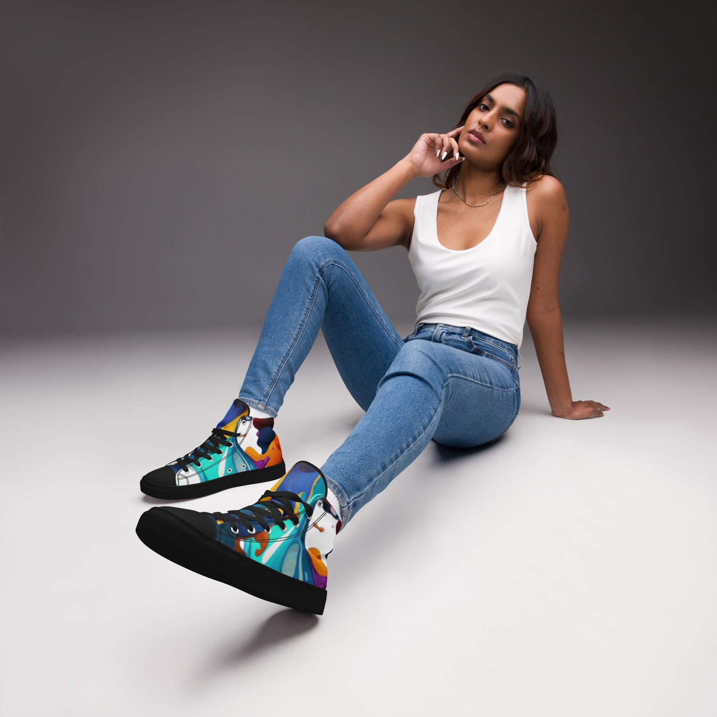 FelinDesign #637 Women's High-Top Canvas Sneakers, New Edition, Comfortable & Stylish - Trendy Casual Shoes for Everyday Looks - FelinDesign