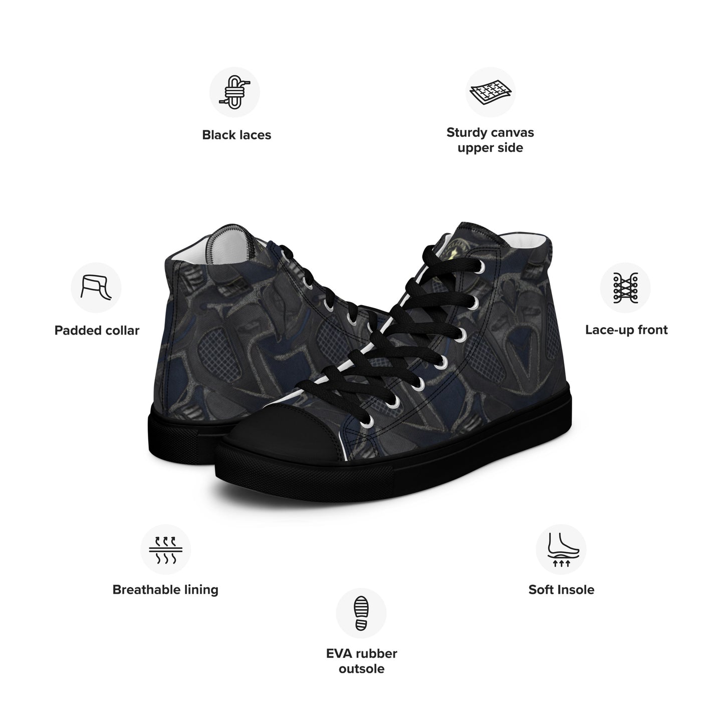 Women’s high top canvas shoes - FelinDesign