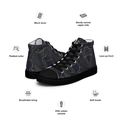 Women’s high top canvas shoes - FelinDesign