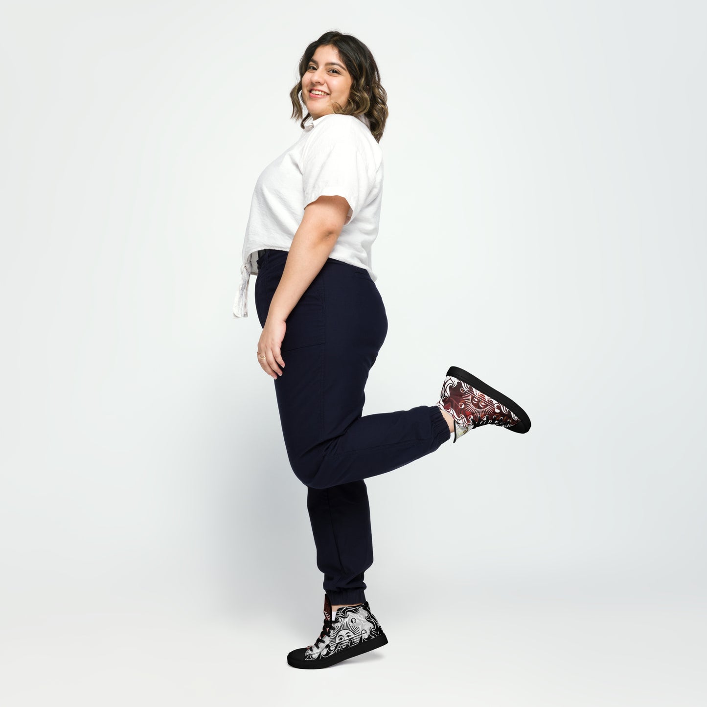 Women’s high top canvas shoes - FelinDesign
