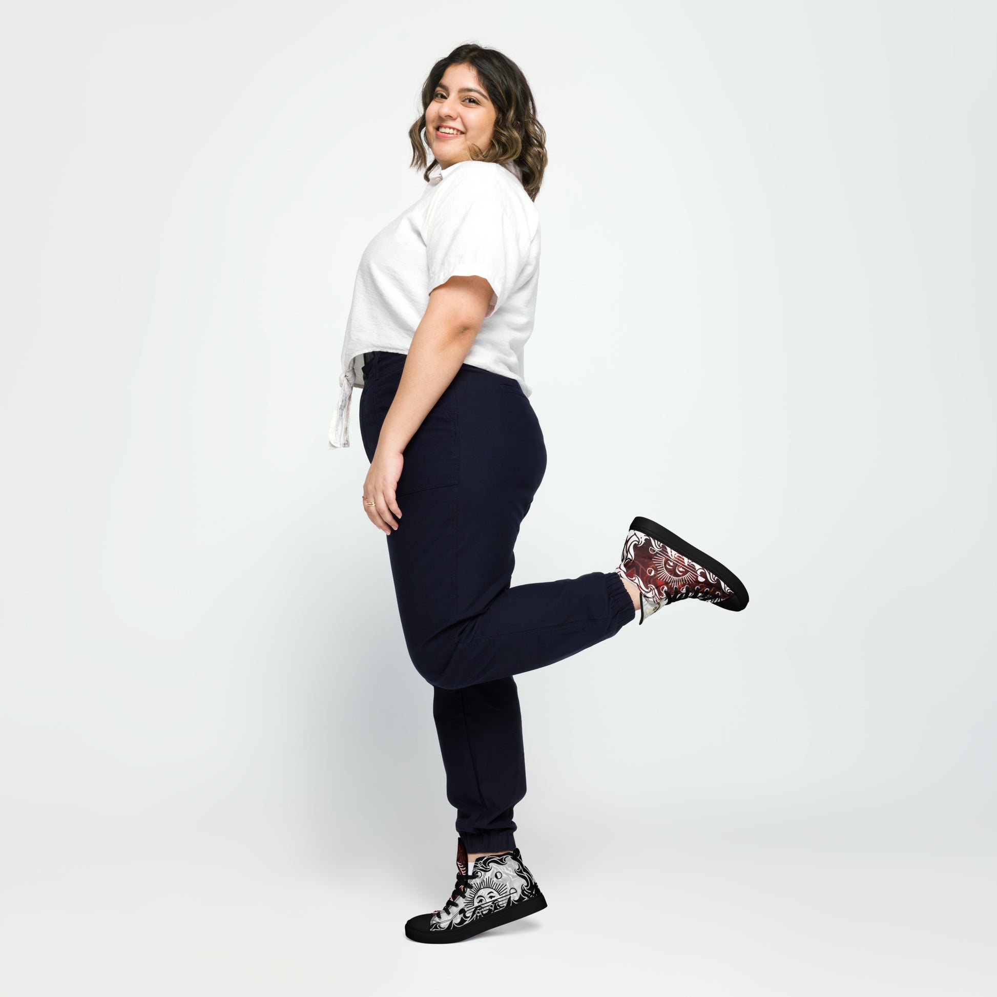 Women’s high top canvas shoes - FelinDesign