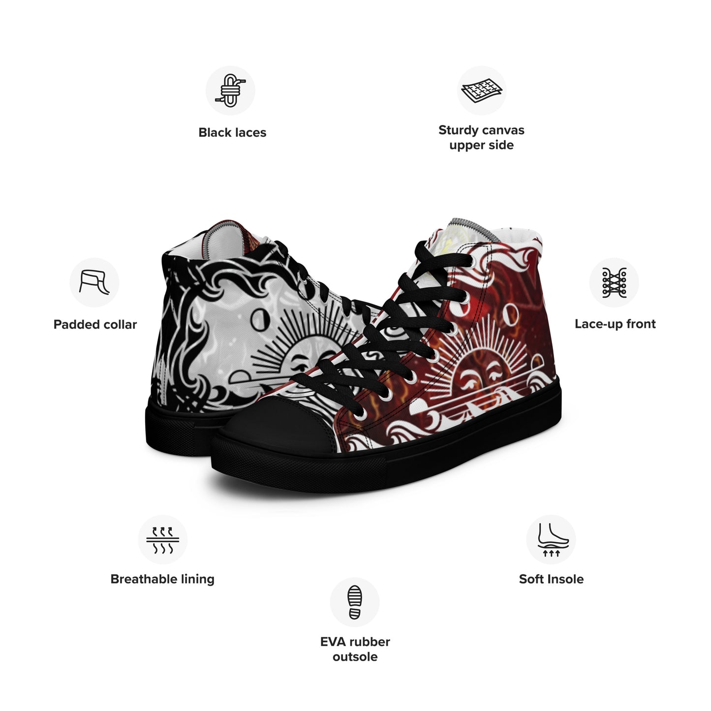Women’s high top canvas shoes - FelinDesign