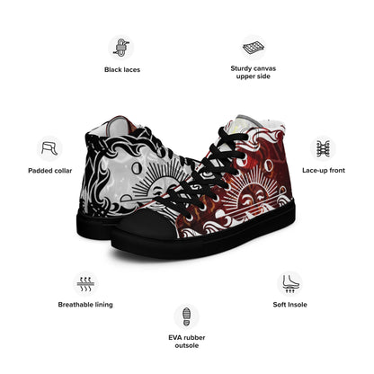 Women’s high top canvas shoes - FelinDesign