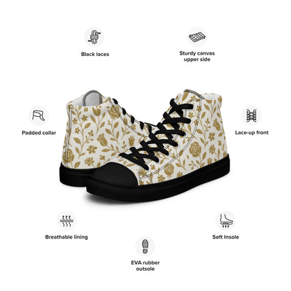 Sneakers Women  FelinDesign Canvas shos High Top Sneakers | Chic Fashion Footwear | Trendy & Comfortable | Size Options Available - FelinDesign