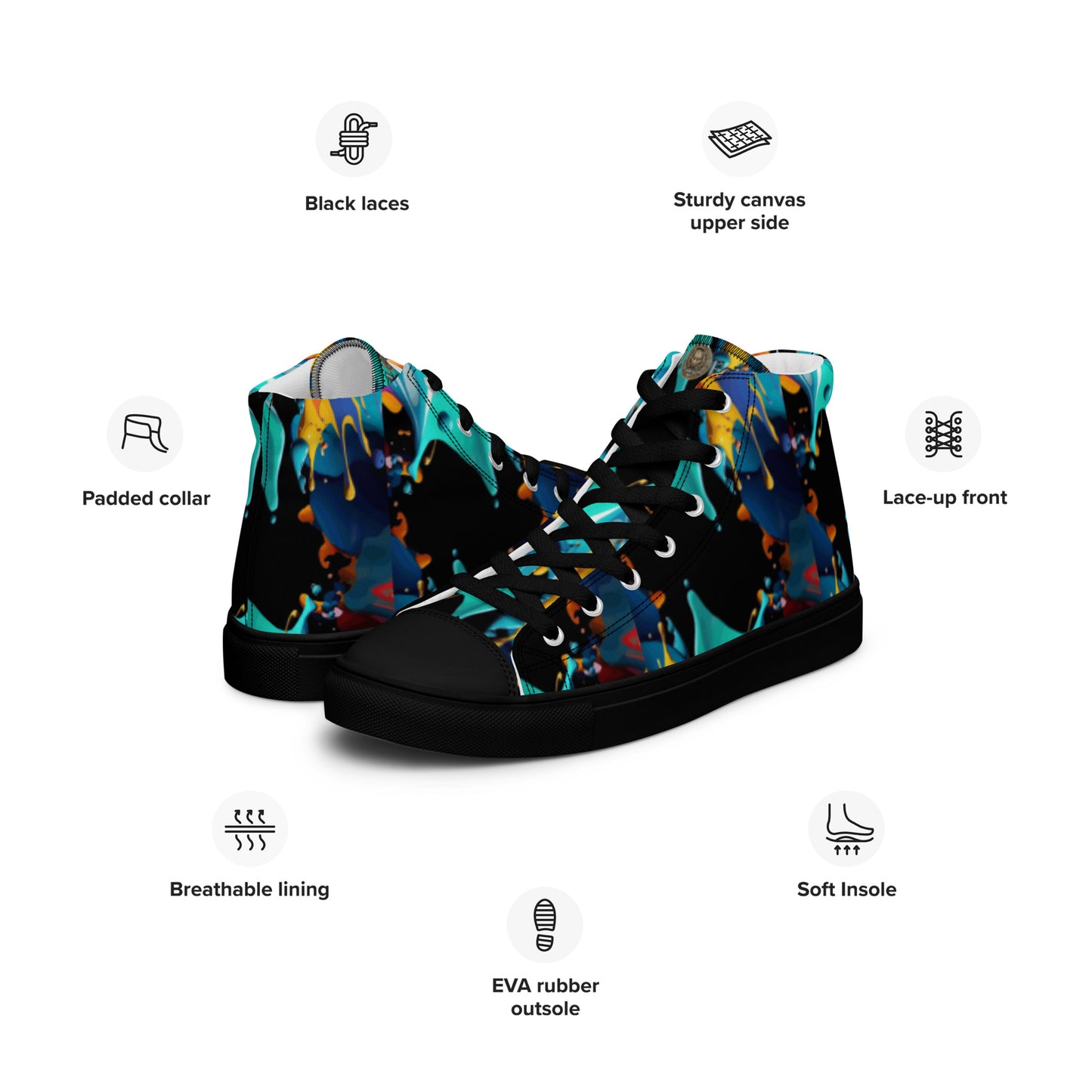 Fashionable Sneakers for Women | Comfy & Trendy Women's Canvas High Tops | Casual Sports Shoes | Stylish Footwear 432 - FelinDesign