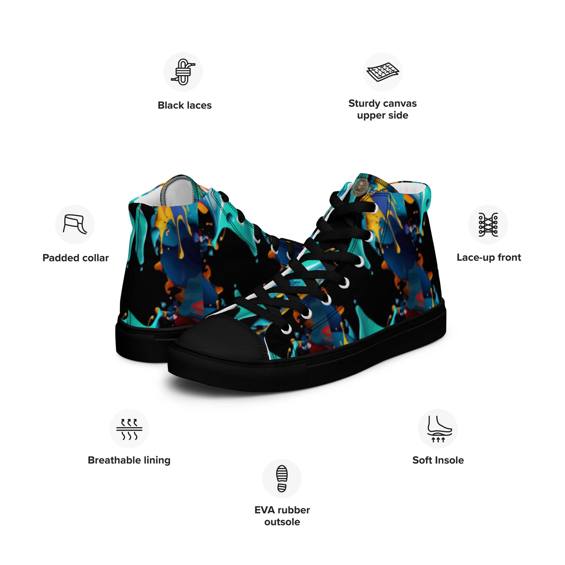Fashionable Sneakers for Women | Comfy & Trendy Women's Canvas High Tops | Casual Sports Shoes | Stylish Footwear 432 - FelinDesign