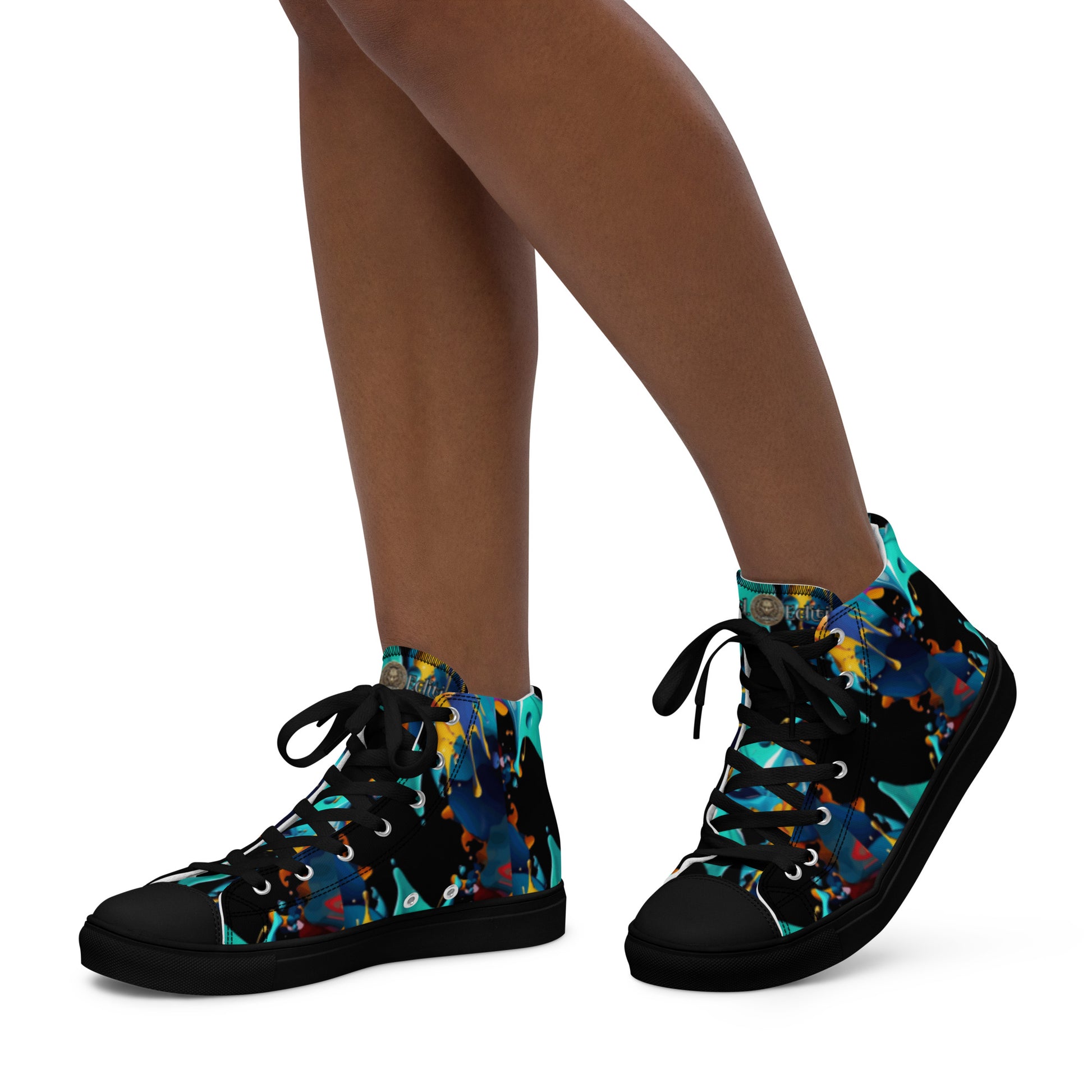 Fashionable Sneakers for Women | Comfy & Trendy Women's Canvas High Tops | Casual Sports Shoes | Stylish Footwear 432 - FelinDesign