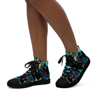 Fashionable Sneakers for Women | Comfy & Trendy Women's Canvas High Tops | Casual Sports Shoes | Stylish Footwear 432 - FelinDesign