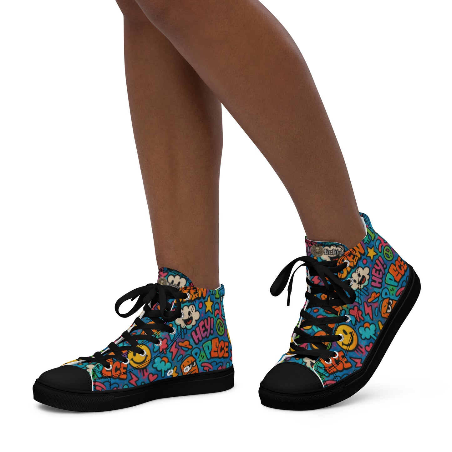 Peace 648 Women's High-Top Sneakers | Comfortable Summer Canvas Shoes | Casual & Unique Style for Summer - FelinDesign