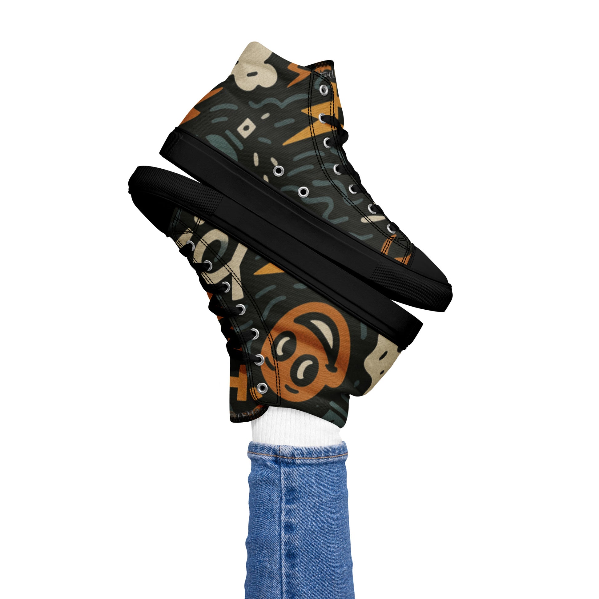 High-Top Fashion Women's Canvas Sneakers | Comfortable & Trendy Casual Shoes for Everyday Wear | Stylish Women's Footwear - FelinDesign