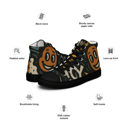 High-Top Fashion Women's Canvas Sneakers | Comfortable & Trendy Casual Shoes for Everyday Wear | Stylish Women's Footwear - FelinDesign