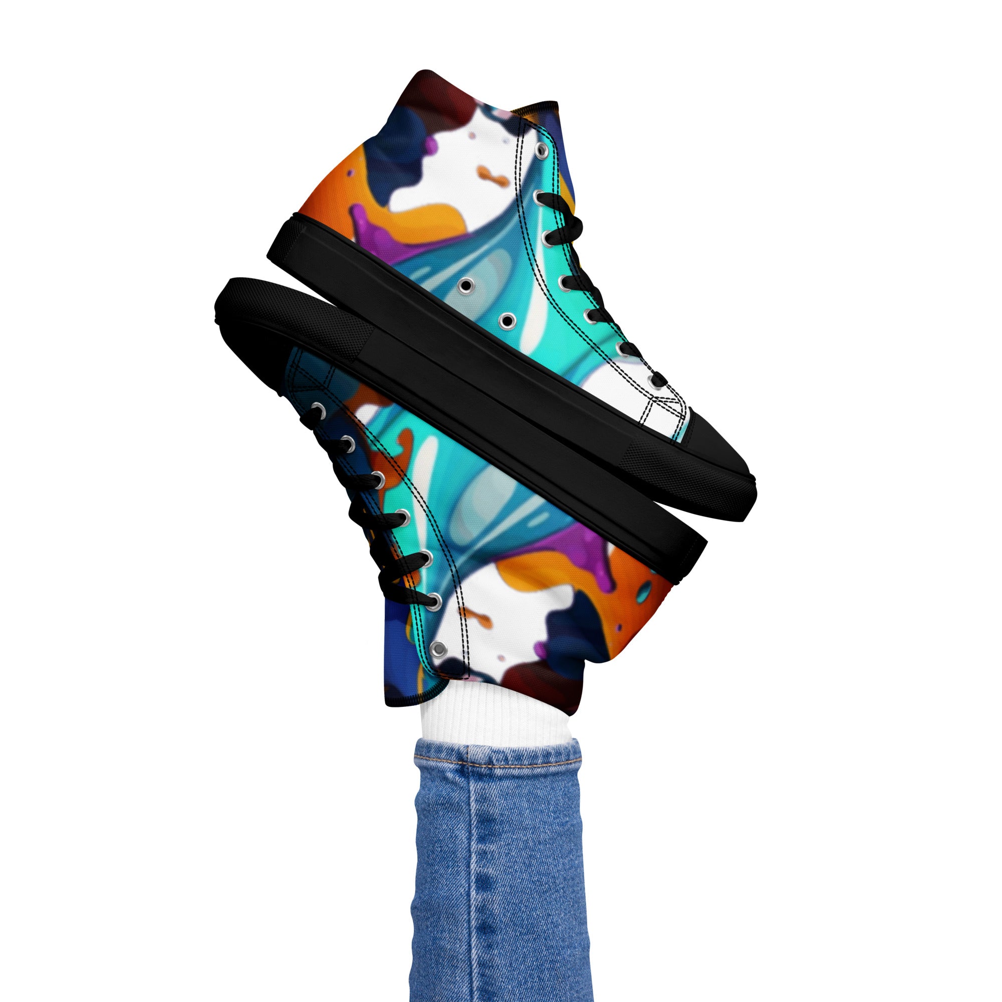 FelinDesign #637 Women's High-Top Canvas Sneakers, New Edition, Comfortable & Stylish - Trendy Casual Shoes for Everyday Looks - FelinDesign