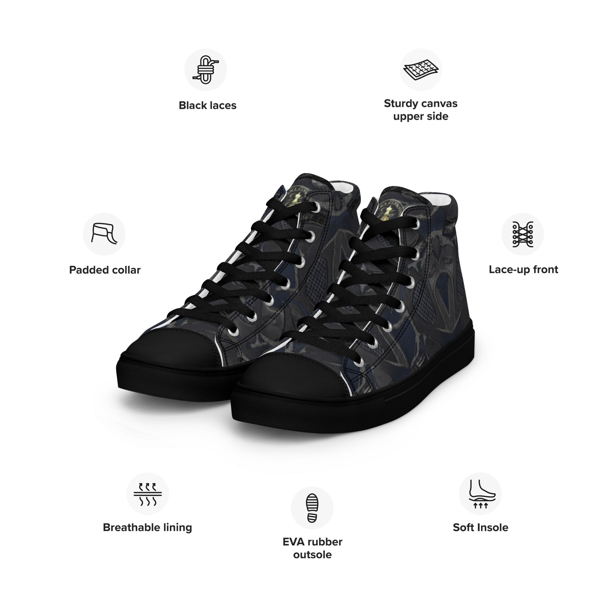 Women’s high top canvas shoes - FelinDesign