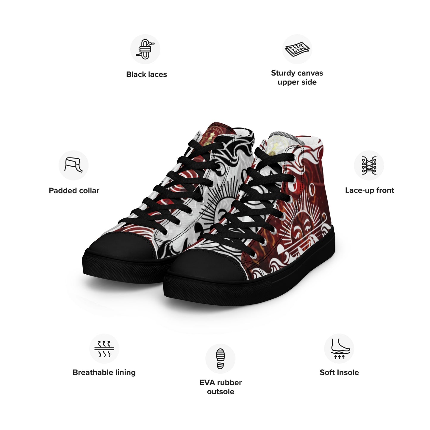 Women’s high top canvas shoes - FelinDesign