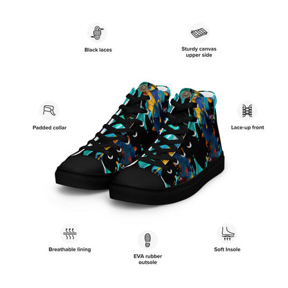 Fashionable Sneakers for Women | Comfy & Trendy Women's Canvas High Tops | Casual Sports Shoes | Stylish Footwear 432 - FelinDesign