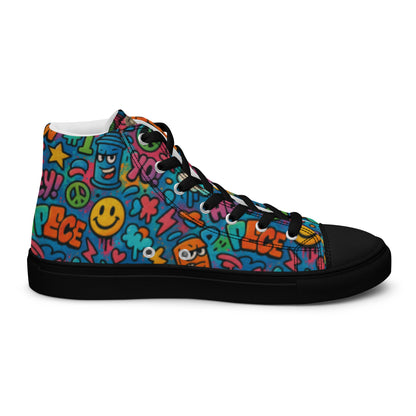 Peace 648 Women's High-Top Sneakers | Comfortable Summer Canvas Shoes | Casual & Unique Style for Summer - FelinDesign