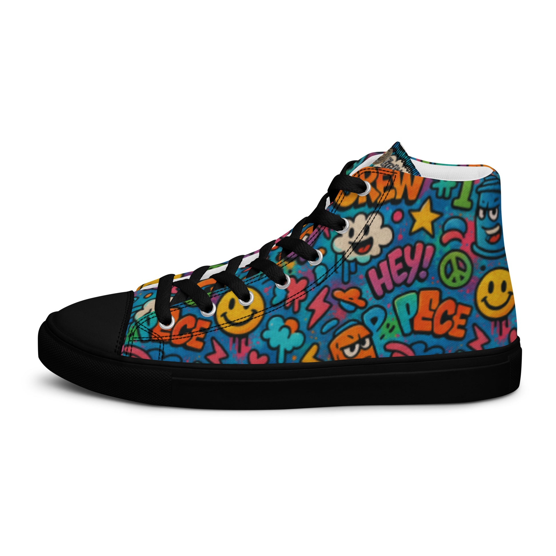 Peace 648 Women's High-Top Sneakers | Comfortable Summer Canvas Shoes | Casual & Unique Style for Summer - FelinDesign