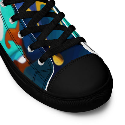 FelinDesign #637 Women's High-Top Canvas Sneakers, New Edition, Comfortable & Stylish - Trendy Casual Shoes for Everyday Looks - FelinDesign