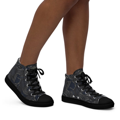 Women’s high top canvas shoes - FelinDesign