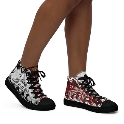 Women’s high top canvas shoes - FelinDesign