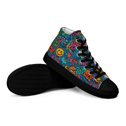 Peace 648 Women's High-Top Sneakers | Comfortable Summer Canvas Shoes | Casual & Unique Style for Summer - FelinDesign
