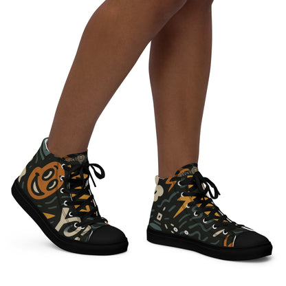 High-Top Fashion Women's Canvas Sneakers | Comfortable & Trendy Casual Shoes for Everyday Wear | Stylish Women's Footwear - FelinDesign