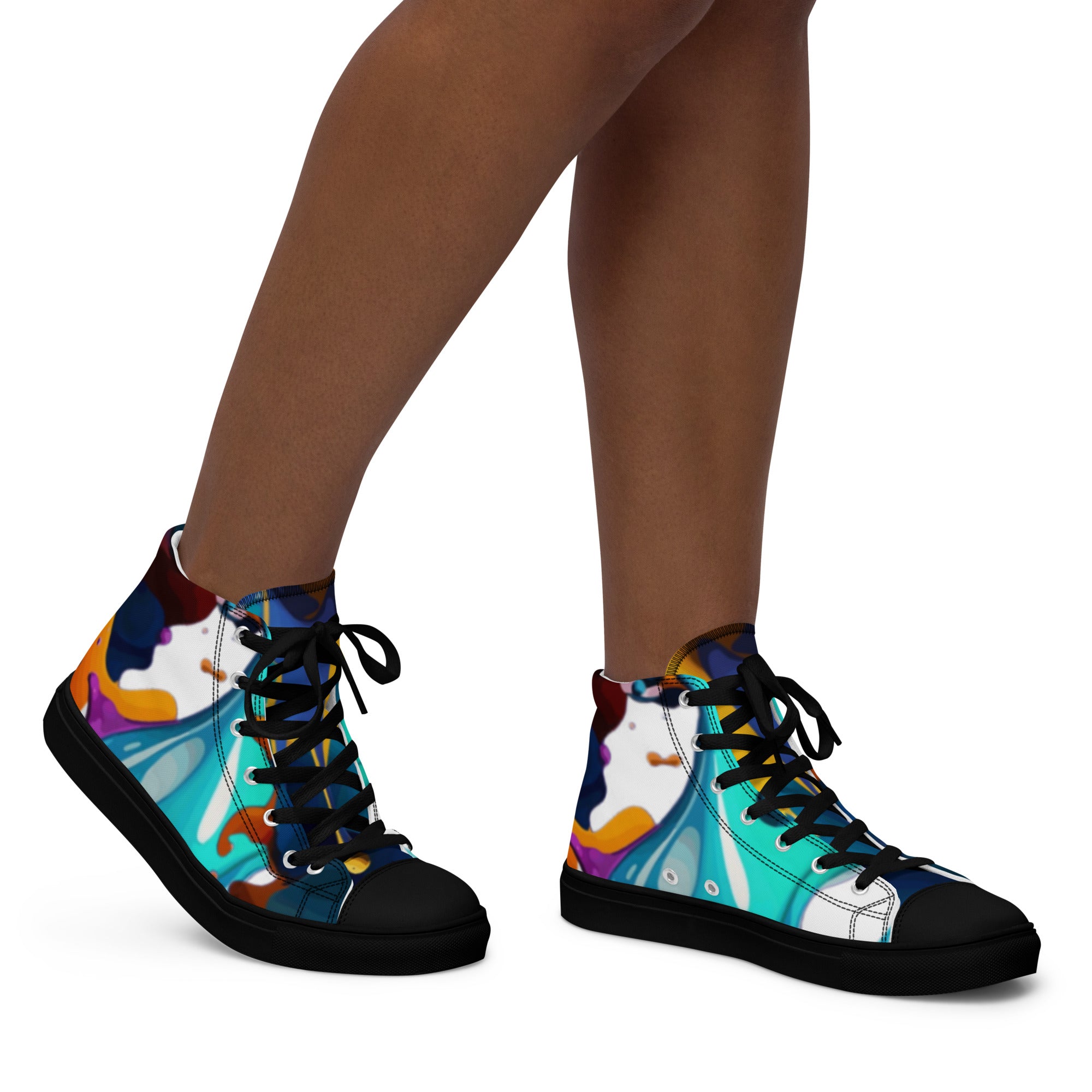 FelinDesign #637 Women's High-Top Canvas Sneakers, New Edition, Comfortable & Stylish - Trendy Casual Shoes for Everyday Looks - FelinDesign