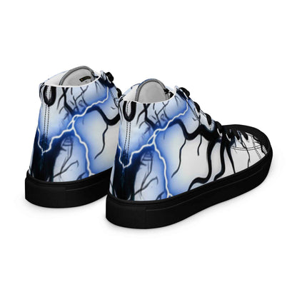 Women’s high top canvas shoes FelinDesign Blue lightning - FelinDesign