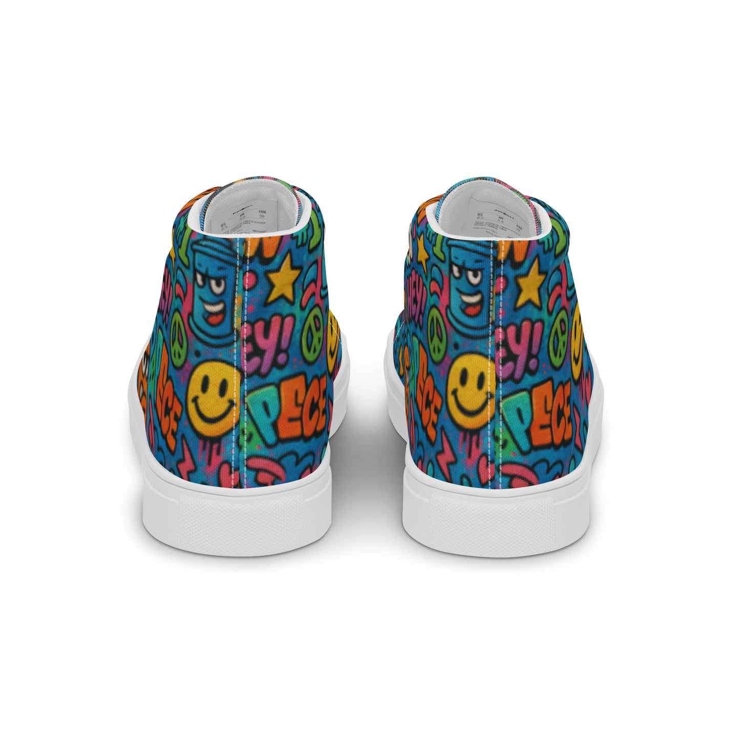 Peace 648 Women's High-Top Sneakers | Comfortable Summer Canvas Shoes | Casual & Unique Style for Summer - FelinDesign