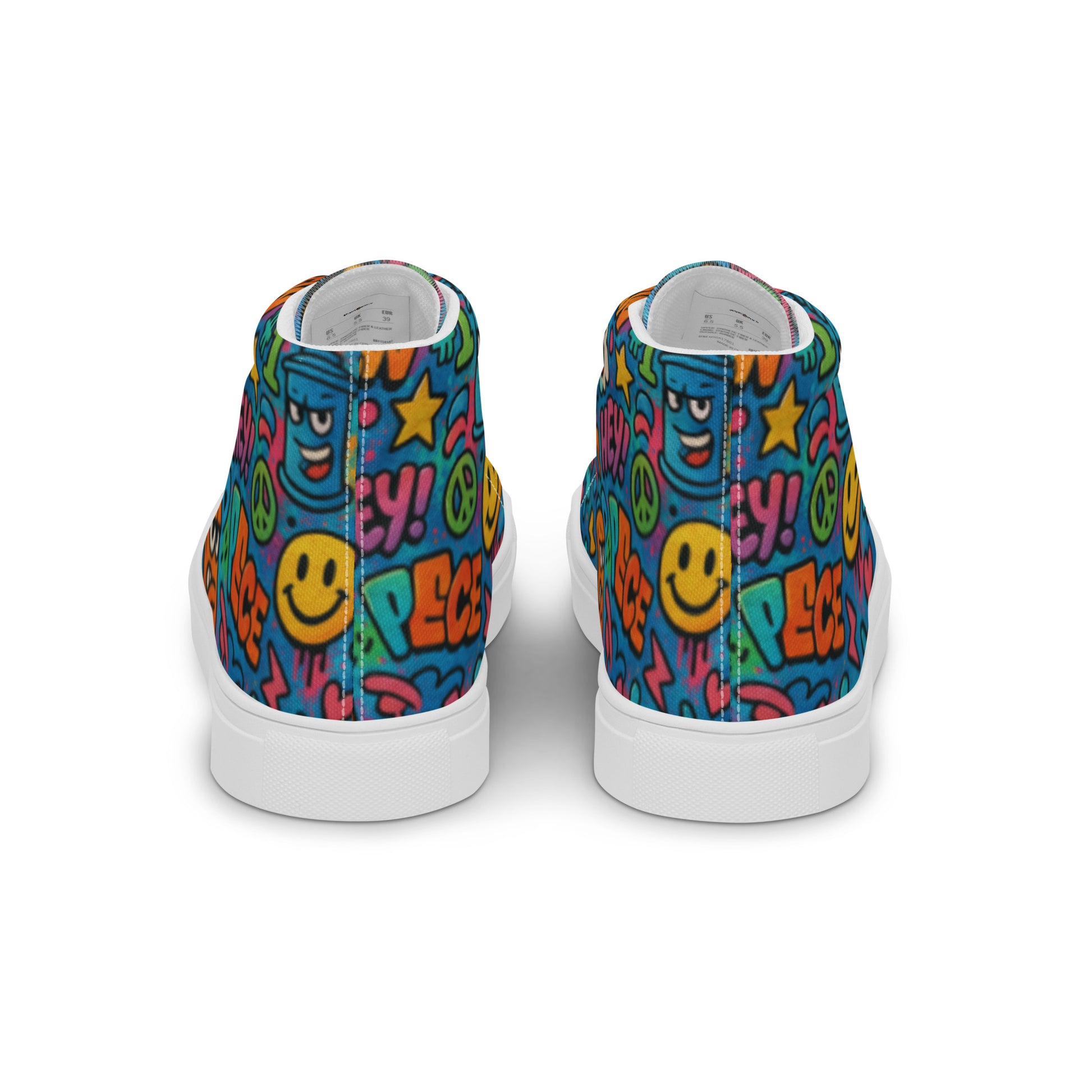 Peace 648 Women's High-Top Sneakers | Comfortable Summer Canvas Shoes | Casual & Unique Style for Summer - FelinDesign