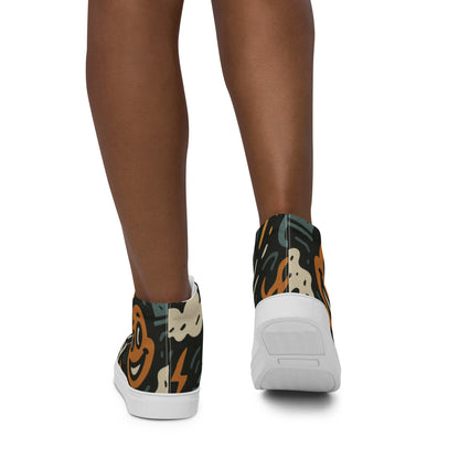 High-Top Fashion Women's Canvas Sneakers | Comfortable & Trendy Casual Shoes for Everyday Wear | Stylish Women's Footwear - FelinDesign