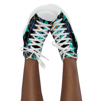 Fashionable Sneakers for Women | Comfy & Trendy Women's Canvas High Tops | Casual Sports Shoes | Stylish Footwear 432 - FelinDesign