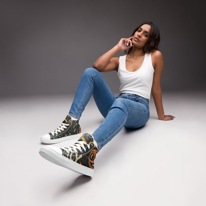 High-Top Fashion Women's Canvas Sneakers | Comfortable & Trendy Casual Shoes for Everyday Wear | Stylish Women's Footwear - FelinDesign