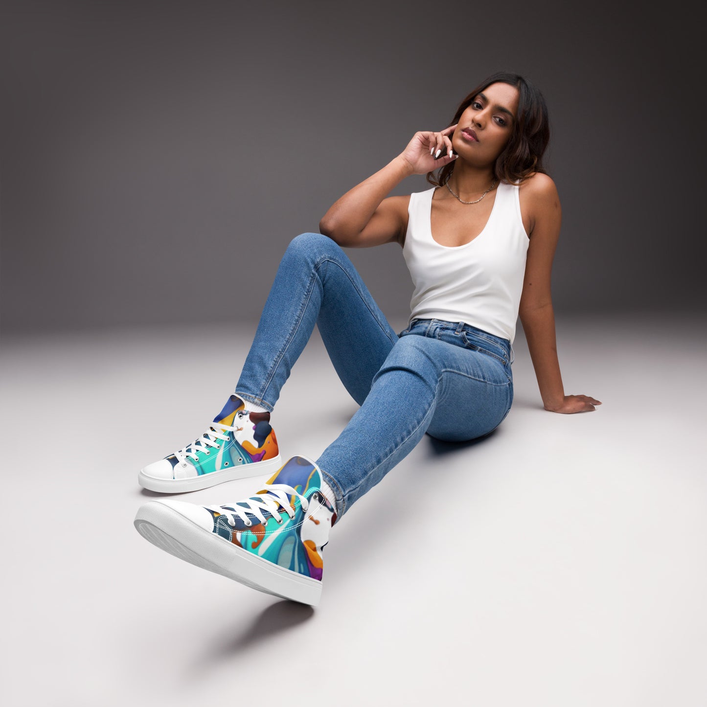 FelinDesign #637 Women's High-Top Canvas Sneakers, New Edition, Comfortable & Stylish - Trendy Casual Shoes for Everyday Looks - FelinDesign
