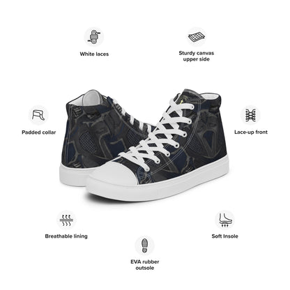 Women’s high top canvas shoes - FelinDesign