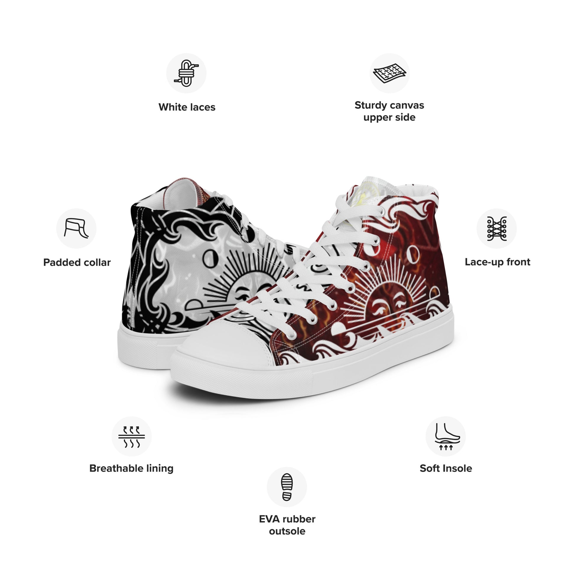 Women’s high top canvas shoes - FelinDesign